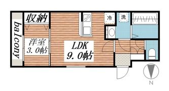 アルバーノ中村vermilionの間取り画像