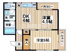 西国立コートビレッヂの間取り画像