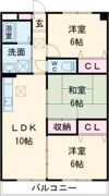 ルネス中川の間取り画像