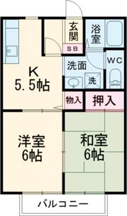 ビーライン風師ⅡBの間取り画像