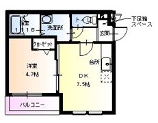 フジパレス和歌山駅南Ⅰ番館の間取り画像