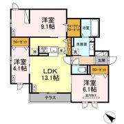 DーROOM泉崎Ⅱの間取り画像