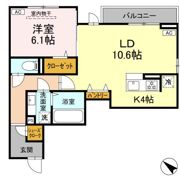 DーROOM泉崎Ⅱの間取り画像