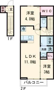 トレス古前の間取り画像