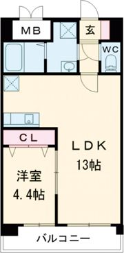 スカイオン本町の間取り画像