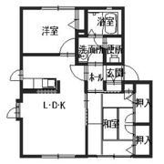 メゾンドール山手C・Dの間取り画像