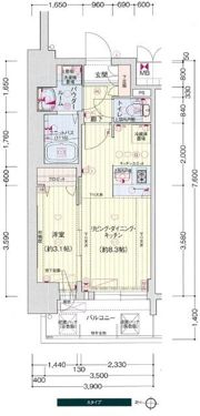 プレサンスSAKAEフロントの間取り画像