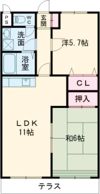レイクランドⅠの間取り画像