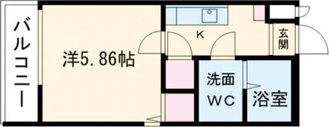 HK2 west※FR1ヵ月(30日)&初回保証料無料&火災保険料1年分負担の間取り画像