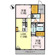 (仮)春日部市大枝D-ROOMの間取り画像