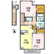 D-room MALDA B棟の間取り画像