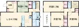 御津町苅屋戸建の間取り画像