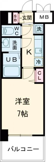 プレサンス三宮東フィールの間取り画像