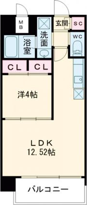 プレジオ八戸ノ里の間取り画像
