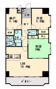グローバルマンションときわの間取り画像