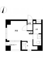 スカイコート新宿曙橋の間取り画像