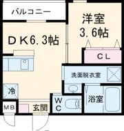 ワコーレヴィータ大開通の間取り画像