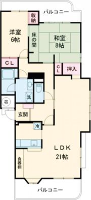 メゾンモンブラン富野台・壱番館C棟の間取り画像