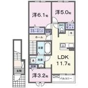 ヴィラ・マウントワン長尾Cの間取り画像