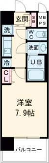 エスライズ新神戸Ⅱの間取り画像