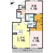 Dーroom上影 Bの間取り画像