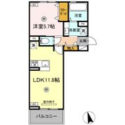 パストラル松橋Ⅱの間取り画像