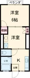 二鶴ハイツの間取り画像