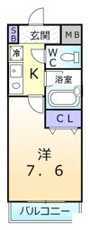 ベルデ堺東の間取り画像