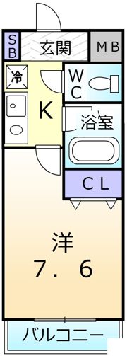 ベルデ堺東の間取り画像