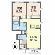 メゾンマスト谷川瀬の間取り画像