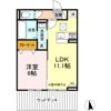 DーROOM姉体III Bの間取り画像