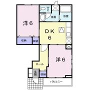 ハイブリッヂハピネスBの間取り画像