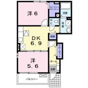 プラシードM B棟の間取り画像