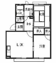 スカイハイツ植田の間取り画像