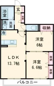 ハイムメゾン平野郷の間取り画像