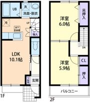 テラスハウス三笠の間取り画像