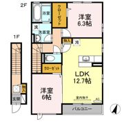 COZY COURT A棟の間取り画像