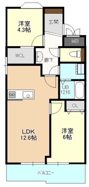 グリーンハイツ中新田の間取り画像