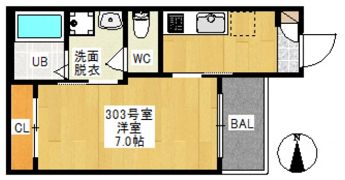 REGALEST 奥田中央Ⅱ(レガリスト オクダチュウオウ ツー)の間取り画像