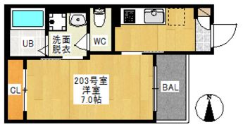 REGALEST 奥田中央Ⅱ(レガリスト オクダチュウオウ ツー)の間取り画像