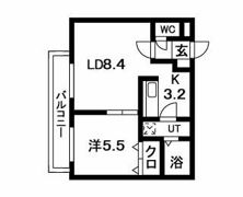 プレイオーネ北13条の間取り画像