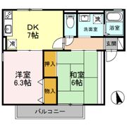 プランドール南楠葉 A棟の間取り画像