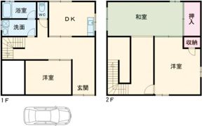 白浜町戸建の間取り画像