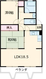 シャトー清城(B・V)の間取り画像