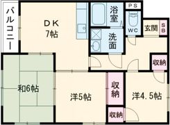 コーポ府南の間取り画像