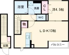 コージーフラットの間取り画像