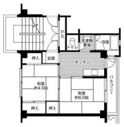 ビレッジハウス行松1号棟の間取り画像