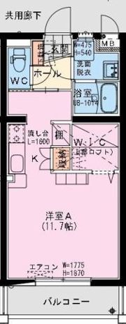シャトレ末広の間取り画像