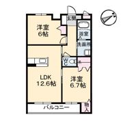 グランマスト多治米 B棟の間取り画像