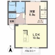 ぱれすよつやの間取り画像